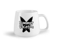 AYUEHBN Frutta in ceramica Tazze da tè, caffè e cioccolata calda Etichette per il surf sulla spiaggia （14oz/400ml） Perfetto per cucine, ristoranti e bar, ottima idea regalo