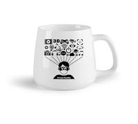 AYUEHBN Frutta in ceramica Tazze da tè, caffè e cioccolata calda Giocatore di realtà virtuale con visore VR （14oz/400ml） Cappuccino, latte macchiato, tè, espresso