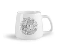 AYUEHBN Frutta in ceramica Tazze da tè, caffè e cioccolata calda Onde dell'oceano Animale marino Balena zione （14oz/400ml） Un bel regalo di Natale