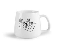 AYUEHBN Frutta in ceramica Tazze da tè, caffè e cioccolata calda Ramo di albero Scimmia che dorme Zoo Animali Fiori （14oz/400ml） Lavabile in lavastoviglie