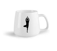 AYUEHBN Frutta in ceramica Tazze da tè, caffè e cioccolata calda Studio Yoga Posizione Yoga Meditazione Corpo Umano （14oz/400ml） per tè, caffè, infuso caldo