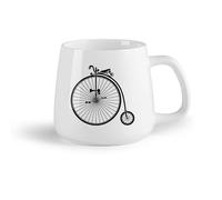 AYUEHBN Frutta in ceramica Tazze da tè e caffè eleganti Pedale del freno a due ruote per bicicletta d'epoca del secolo scorso （14oz/400ml） per espresso