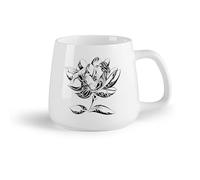 AYUEHBN Frutta in ceramica Tazze da tè e caffè eleganti Ragazza nuda, sex appeal naturale, fiori, piante, ornamenti （14oz/400ml） per tè, cioccolata calda