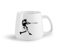 AYUEHBN Frutta in ceramica Tazze da tè e caffè eleganti Squadra di baseball Gioco sportivo Giocatore Mazza Palla （14oz/400ml） Un bel regalo di Natale