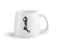 AYUEHBN Frutta in ceramica Tazze da tè e caffè Giocatore di basket che salta, gioco con la palla, sport per ragazzi, stanza （14oz/400ml） per uomo e donna