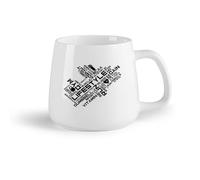 AYUEHBN Frutta in ceramica Tazze e tazzine alla moda Mondo Nuvola Stile di vita Sport Ginnastica Vitamina Cardio （14oz/400ml） per tè, cioccolata calda