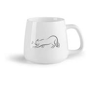 AYUEHBN Frutta in ceramica Tazze e tazzine alla moda Negozio di animali domestici con gatti e farfalle divertenti （14oz/400ml） per tè, caffè, infuso caldo