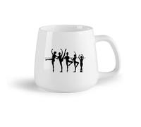 AYUEHBN Frutta in ceramica Tazze e tazzine alla moda Scuola di danza classica, ballerina, artista, ballerina di teatro （14oz/400ml） per ufficio, casa