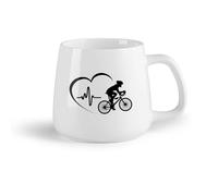 AYUEHBN Frutta in ceramica Tazze grandi per bevande calde Cardio Bicicletta Corsa Ciclismo Ciclista Bici （14oz/400ml） Tazza da caffè in ceramica per cappuccino, tè, latte,