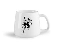 AYUEHBN Frutta in ceramica Tazze grandi per bevande calde Ragazza adolescente gotica in maschera （14oz/400ml） Regalo divertente per amanti del caffè, migliori amici, colleghi e amici