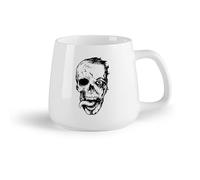 AYUEHBN Frutta in ceramica Tazze in ceramica con manici Testa di zombi, mostro, teschio, fantasia di morte （14oz/400ml） per bevande calde, latte macchiato, cappuccino