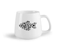 AYUEHBN Frutta in ceramica Tazze in ceramica per caffè, latte e tè Animali marini Pesci Oceano Mare （14oz/400ml） Ufficio, casa, bar, lavabile in lavastoviglie e adatto al microonde