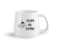 AYUEHBN Frutta in ceramica Tazze in ceramica per caffè, latte e tè Citazione ispiratrice: libri da tenere a casa （14oz/400ml） Un bel regalo di Natale