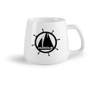 AYUEHBN Frutta in ceramica Tazze in ceramica per caffè, latte e tè Elementi del volante della nave da mare （14oz/400ml） Ottimo per casa, ufficio, bar, idee regalo