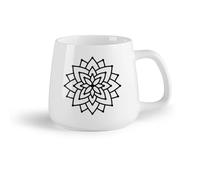 AYUEHBN Frutta in ceramica Tazze in ceramica per caffè, latte e tè Loto Mandala Induismo Buddismo Yoga Meditazione （14oz/400ml） per tè, cioccolata calda