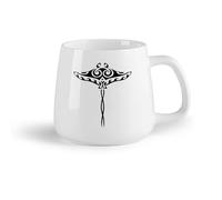 AYUEHBN Frutta in ceramica Tazze in ceramica per caffè, latte e tè Manta tribale oceano mare marino rampa animale （14oz/400ml） per caffè, avena, tè, facile da pulire