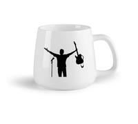 AYUEHBN Frutta in ceramica Tazze in ceramica per caffè, latte e tè Microfono per chitarra, rock star musicale （14oz/400ml） per latte, tè, cola, acqua