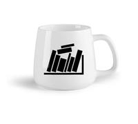 AYUEHBN Frutta in ceramica Tazze in ceramica per caffè, latte e tè Scaffale Libri Lettura Libreria Casa （14oz/400ml） Ottimo per casa, ufficio, bar, idee regalo