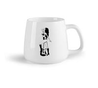 AYUEHBN Frutta in ceramica Tazze in ceramica per caffè, latte e tè sex appeal Rock Donna Ragazza Chitarra Musica （14oz/400ml） Ottimo regalo per gli innamorati