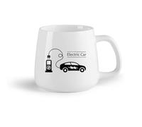 AYUEHBN Frutta in ceramica Tazze in ceramica per caffè, latte e tè Stazione di ricarica elettrica per auto elettrica （14oz/400ml） Regalo per uomo o donna