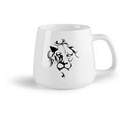AYUEHBN Frutta in ceramica Tazze in ceramica per caffè, latte e tè Testa di leone Animale Africa Pantera Tigre （14oz/400ml） per latte, tè, cola, acqua