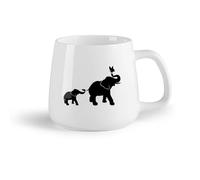 AYUEHBN Frutta in ceramica Tazze in gres per caffè, tè, Elefante Famiglia Bambini Bambini Farfalla Asilo Nido Casa （14oz/400ml） e bevande calde, espresso