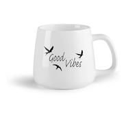 AYUEHBN Frutta in ceramica Tazze in gres per caffè, tè, Meditazione di ispirazione per parole positive e buone vibrazioni （14oz/400ml） Bar o regalo