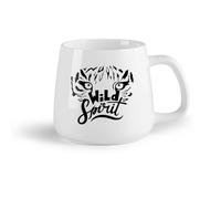 AYUEHBN Frutta in ceramica Tazze in gres per caffè, tè, Testa di leopardo animale della libertà della parola selvaggia （14oz/400ml） per casa e ufficio