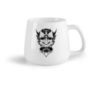 AYUEHBN Frutta in ceramica Tazze in gres per caffè, tè, Testa di mostro fantasy della mitologia del diavolo spaventoso （14oz/400ml） per casa o lavoro