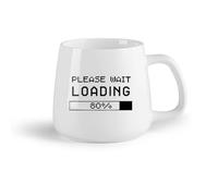 AYUEHBN Frutta in ceramica Tazze in porcellana Caricamento in corso, attendere prego Zona di gioco Bambini Grotta dell'uomo Stanza creativa （14oz/400ml） Ristorante, ufficio