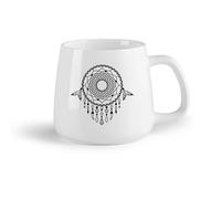 AYUEHBN Frutta in ceramica Tazze per casa e ufficio Ornamento acchiappasogni con piume dei nativi americani （14oz/400ml） Regalo per uomo o donna