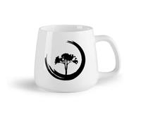 AYUEHBN Frutta in ceramica Tazze per casa e ufficio Zen Circle Enso Tree Of Life Om Meditation Yoga Studio （14oz/400ml） Perfetto per cucine, ristoranti e bar, ottima idea regalo