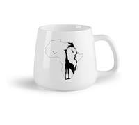 AYUEHBN Frutta in ceramica Tazze per cioccolata calda Africa Giraffa africana Animali selvatici Savana Decorazione per la casa （14oz/400ml） per uomo e donna