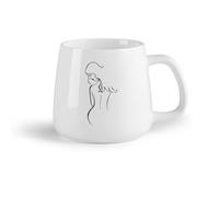 AYUEHBN Frutta in ceramica Tazze per cioccolata calda Bella ragazza con un bel sex appeal e una bella faccia （14oz/400ml） per espresso, set da tè