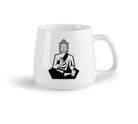 AYUEHBN Frutta in ceramica Tazze per cioccolata calda Buddha Meditazione Yoga Rilassamento Meditazione Zen （14oz/400ml） Cappuccino, latte macchiato, tè, espresso
