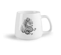 AYUEHBN Frutta in ceramica Tazze per cioccolata calda Mitologia giapponese fantasy del drago e del serpente （14oz/400ml） Ottimo regalo per gli innamorati