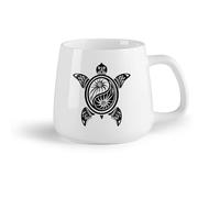 AYUEHBN Frutta in ceramica Tazze per cioccolata calda Studio di yoga buddismo Yin Yang della tartaruga marina （14oz/400ml） Un bel regalo di Natale