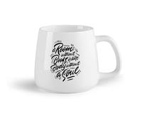 AYUEHBN Frutta in ceramica Tazze resistenti Citazione del topo di biblioteca sulla lettura della letteratura del libro （14oz/400ml） per ufficio, casa