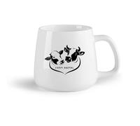 AYUEHBN Frutta in ceramica Tazze resistenti Logo del ristorante di carne della macelleria degli animali da fattoria delle mucche （14oz/400ml） per espresso