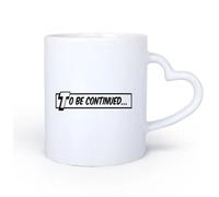 AYUEHBN Mango de cerámica en forma de corazón Taza de Té de Cerámica Continuará Biblioteca de cómics Libro Niños Adolescentes 11oz/320ml Ideal para el hogar, la oficina, cafeterías, ideas de regalo