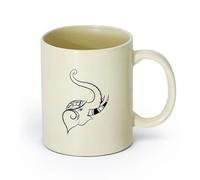 AYUEHBN Taza de Café de Budismo hindú con cabeza de elefante en la India （11oz/320ml） para amantes del café, mejores amigos del trabajo, compañeros de trabajo y amigos Amarillo claro
