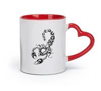 AYUEHBN Taza de café de cerámica con diseño de animales de aracnología, insectos, escorpión, picadura de veneno (320 ml) para té, café, leche y capuchino.