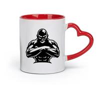 AYUEHBN Taza de café de cerámica con texto en inglés Strong Man Strength Fighter Fight The Power (11 oz/320 ml) Ideal para el hogar, la oficina, los cafés e ideas de regalo.