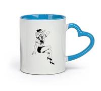 AYUEHBN Taza de café de cerámica, estilo marinero, estilo pin-up, atractiva, sexy, 11 oz/320 ml, ideal para el hogar, la oficina, cafeterías e ideas de regalo.