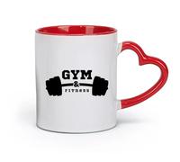 AYUEHBN Taza de cerámica - Cerámica Athletic Fitnesscenter Club Iron Gymnastics Bodybuilding Sport (11 oz/320 ml) y apta para microondas, color rojo