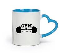 AYUEHBN Taza de cerámica - Cerámica Athletic Fitnesscenter Club Iron Gymnastics Bodybuilding Sport (11 oz/320 ml) y apta para microondas Azul
