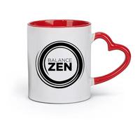 AYUEHBN Taza de cerámica - Círculo de Enzo Enso Yoga Mediación Zen Balance (11 oz/320 ml) Regalo divertido para amantes del café, mejores amigos del trabajo, compañeros de trabajo y amigos Rojo