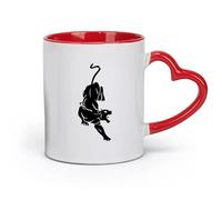 AYUEHBN Taza de cerámica con diseño de depredador, animal salvaje, pantera, cazador, gran felino (320 ml), ideal para cocinas, restaurantes y cafeterías. Ideal como regalo.