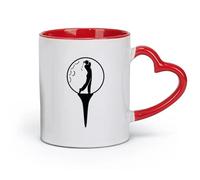 AYUEHBN Taza de cerámica con diseño de golf, diseño de equipo, profesión, juego, pelota de golf (320 ml), ideal para cocinas, restaurantes y cafeterías. Una gran idea para regalar.