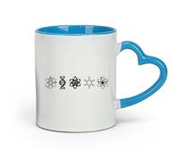 AYUEHBN Taza de cerámica novedosa con átomos, moléculas, ciencia nuclear, laboratorio, química (11 oz/320 ml), ideal para uso en el hogar y la oficina, color azul.